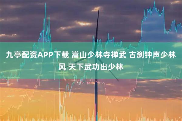 九亭配资APP下载 嵩山少林寺禅武 古刹钟声少林风 天下武功出少林